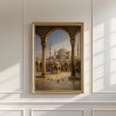 Ottoman architecture wall art poster with Sultanahmet skyline