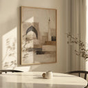 Neutral beige Islamic wall decor with minimalist arch