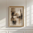 Close-up of minimalist lines in beige decor