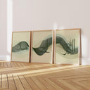 Close-up of SubhanAllah calligraphy in modern sage green tones