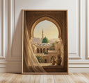 Medina Green Dome view Islamic wall art print