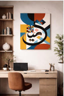 Modern Islamic geometric design with Arabic script in a poster
