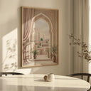 Feminine Islamic wall art with archway motif