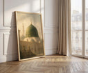 Masjid Nabawi silhouette with dome and minarets