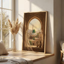 Abstract Islamic art featuring Green Dome palette