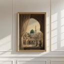 Abstract Islamic wall decor with mosque arches