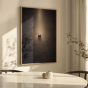 Minimalist Islamic artwork with subtle stone texture and calm colors