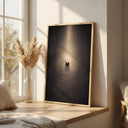 Kaaba themed wall art displayed in a modern living room setting