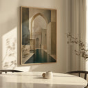 Spiritual beige wall art with architectural elements