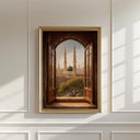 Window frame emphasizing Al Masjid an Nabawi-inspired design