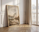 Close-up of Arabic calligraphy Quran verse on minimalist wall art