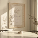 Quran 13:28 wall art with elegant calligraphy and muted colors