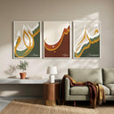 Arabic calligraphy triptych wall art panel 1 close-up