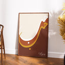 Triptych on wall with natural lighting
