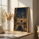 Islamic Mecca print framed in a minimalist style
