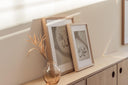 Pair of wall art panels in warm earth tones for Muslim home decor