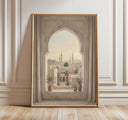 Medina Al Masjid An Nabawi Islamic wall art – green dome mosque