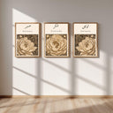 Ready-to-hang Islamic wall art featuring vintage floral motif