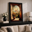 Framed canvas wall art inspired by Islamic architecture in Jerusalem