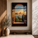 Palestine decor – Jerusalem window view artistic wall art