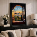Serene Islamic wall decor – Jerusalem mosque window canvas