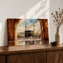 Kaaba arch view framed canvas wall art