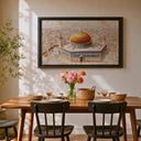 Framed canvas Dome of the Rock decor in living room