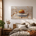Abstract Islamic wall art featuring Dome of the Rock
