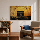 Decorative wall art Kaaba Mecca in soft lighting