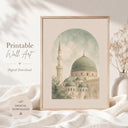 Serene sage green Islamic wall art for home decor