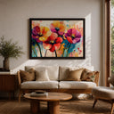 Premium canvas wall art depicting poppies