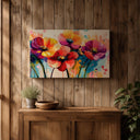 Rustic floral wall art framed for home decor