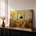 Masjid Nabawi framed canvas wall art showing Green Dome