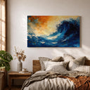 Gallery-wrapped canvas seascape in subtle tones - view 4