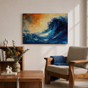 Coastal decor wall art - framed canvas detail