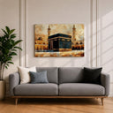 Islamic wall art with vintage style and Kaaba