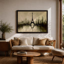 Classic Paris landmark framed canvas wall art