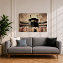 Islamic home decor canvas print with textured surfaces