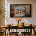 Abstract Islamic arch design on framed canvas