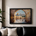 Architectural mosque-inspired wall art panel