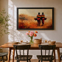 Colorful Afrocentric wall art featuring African sisters
