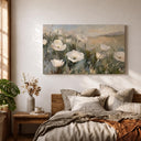 Rustic living room decor - wildflower meadow canvas artwork