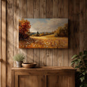 Elegant autumn colors in rustic wall art for living spaces