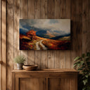 Serene fall landscape ideal for hallway or entryway decor