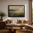 Nature-inspired framed canvas art for entryway