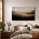 Farmhouse wall art featuring rustic rural landscape in warm colors