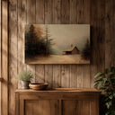 Cozy cabin wall art for lodge-inspired interiors