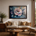 Peony bouquet framed art ideal for entryway walls