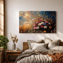 Botanical wildflowers print in rustic tones