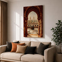 Muted color Kaaba arch art for living room